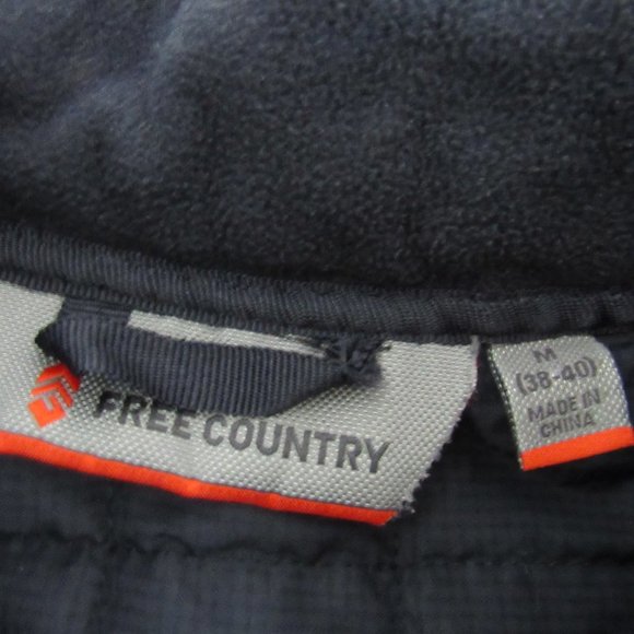 FREE COUNTRY Quilted Fleece Jacket, Men's M (38-40) Navy Blue, Quilted, Full Zip - Picture 8 of 9